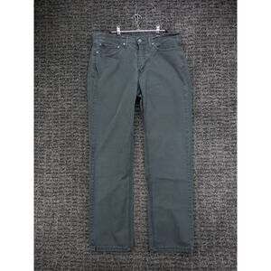 Levis 514 Pants Mens 34x33 (Tag 34x34) Gray Straight Chino Stretch Casual Preppy